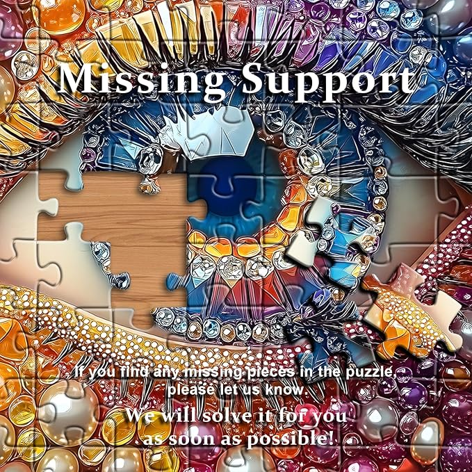 Impossible Puzzles for Adults1000 Pieces, Eye Colorful Gradient Crystal Diamond Abstract Art Themed, Hard Difficult Challenge Jigsaw Puzzle