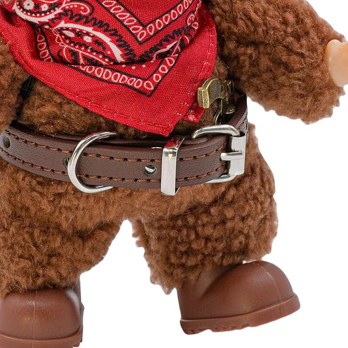 Western Cowboy Doll Clothes Set – 17cm Fashion Dolls Outfit with Hat, Scarf, Belt & Shoes for Display and Photoshoot