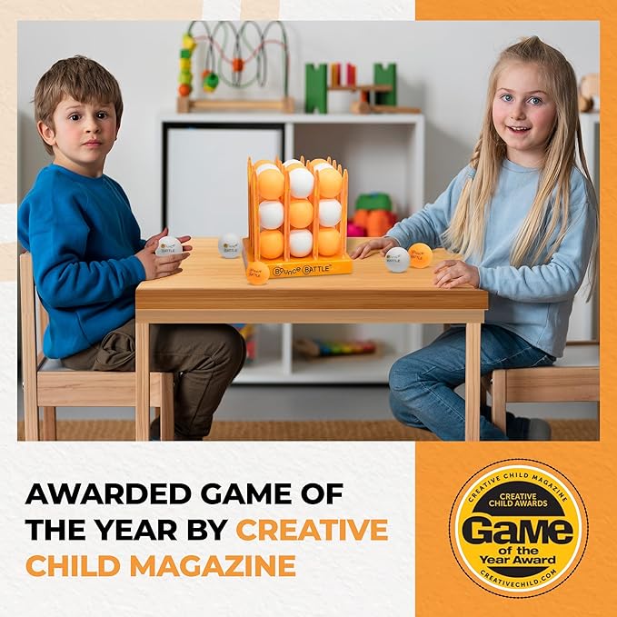 Bounce Battle™ Game Set – Marbled Edition – Fast-Paced Family & Party Game for Kids, Teens & Adults – Strategy & Skill with 27 Balls & Marbled Cube – Creative Child Game of The Year Winner