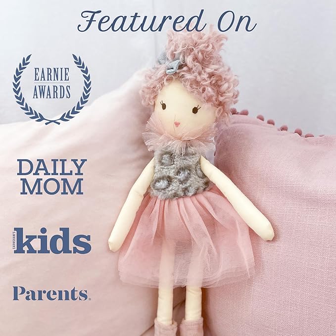 MON AMI Lola Leopard Ballerina Stuffed Doll – 18”, Plush Ballerina Doll for Girls, Use as Toy or Room Decor, Gift for Kids of All Ages