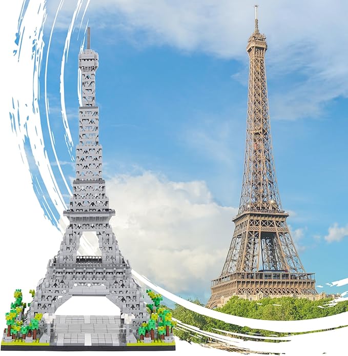 Building Blocks Set 3585 Pieces Architecture Eiffel Tower Model Building Kit World Famous Architecture Model Micro Building Blocks