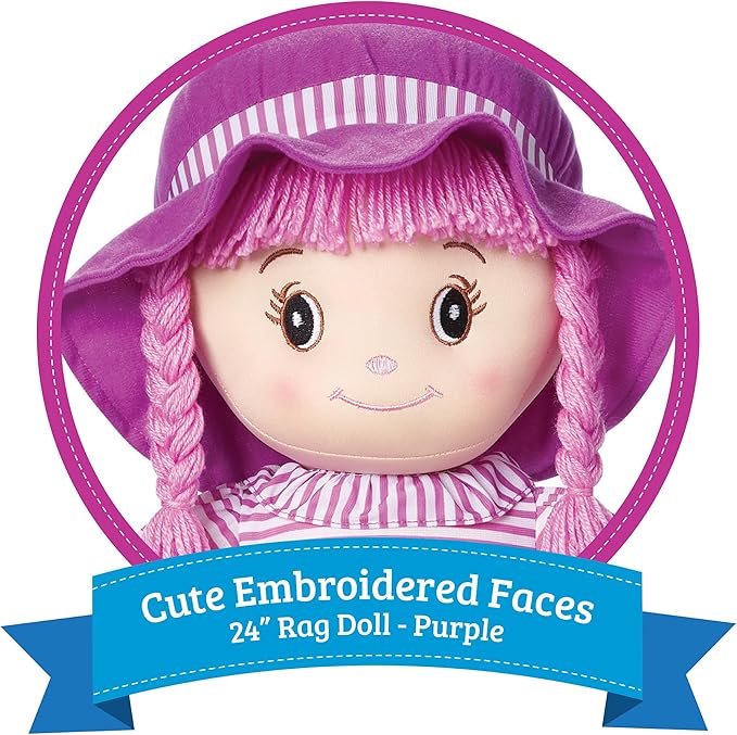 LOVE & HUG Sister Doll 2pc Set 24" Huggable Doll & 12" Little Sisters, Girls Birthday Gift, Baby Dolls, Toddler Doll