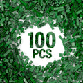 100 Piece Classic Building Blocks, Compatible with Lego, Green Bricks