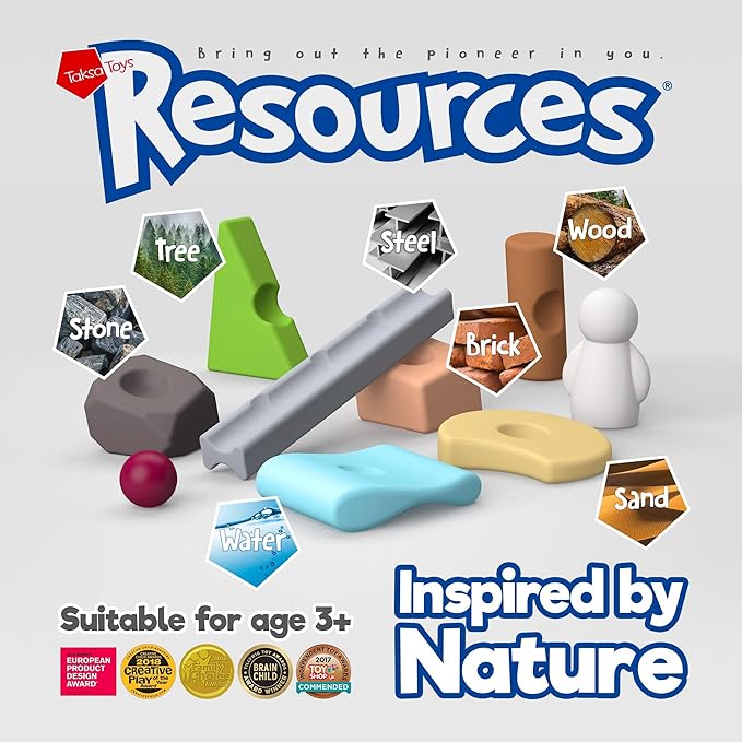 Taksa Toys Creative Unique Building Stem Toys for Kids Ages 4 5 6 7+ Educational Blocks Resources for Learning, Open-Ended Montessori Toys for Girls Boys Fine Motor Skills, Reggio Emilia Toys 72 Pcs