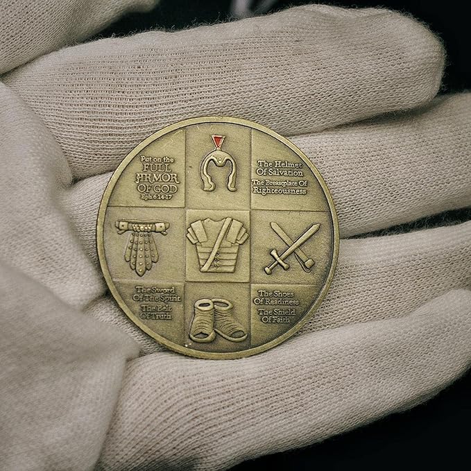 Put On The Whole Armor of God Challenge Coin Templar Knight Coin
