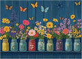 Wildflower Puzzles for Adults 1000 Pieces, Colorful Flower Garden Jigsaw Puzzles, Nature Butterfly Floral Vase Puzzle