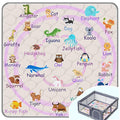 Baby Play Mat，Thick Soft 50" X 50" Playpen mat, Non-Slip and Machine Washable Baby Play Mats for Floor，Crawling Mat for Babies, Toddlers & Infants to Play and Learn (Pink Animal, 50" X 50")