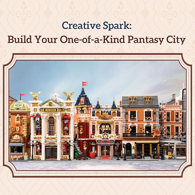 PANTASY Toy Shop Building Set for Adults, Nostalgic Modular Building with Detailed Facade & Interior Decoration, Creative Architecture Building Toy for Building Block and Design Lovers