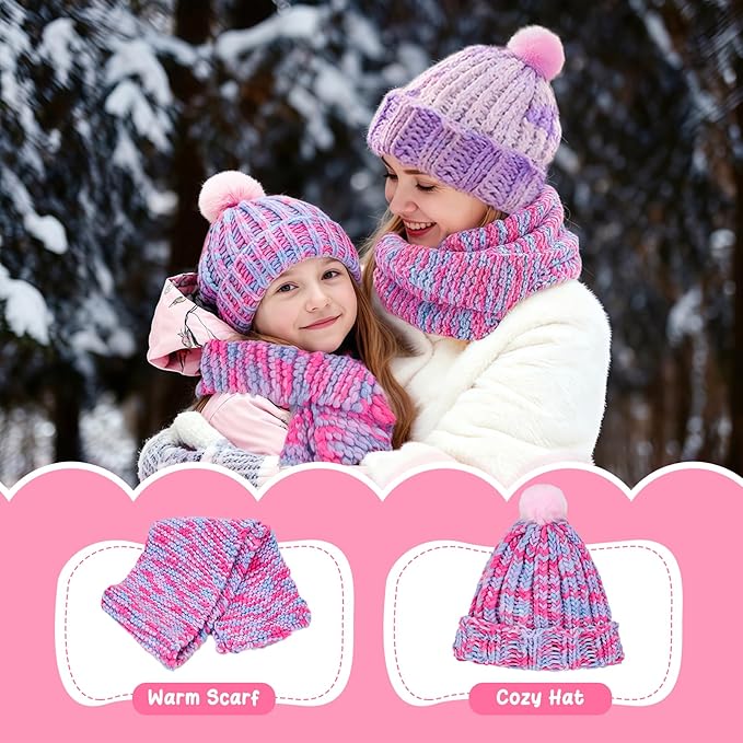 AHCo. Knitting Loom Kit for Girls Ages 6 7 8 10 11 12 – DIY Yarn Craft Set with Looms, Hooks, Storage Bag and Tools, Create Hats, Scarves, Coasters – Fun Gift for Beginners and Kids (Rose)