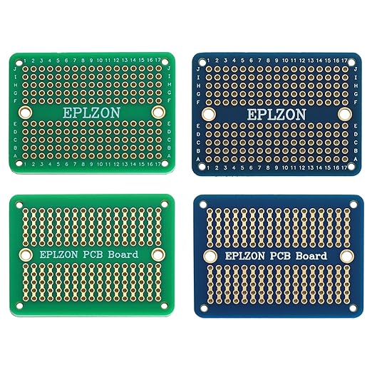 Solderable Breadboard Mini PCB Board Gold-Plated Solder Breadboard for DIY Electronics Projects Apply to Arduino Soldering Projects 2.0"x1.5" Mixed Color(Pack of 12 Pcs)