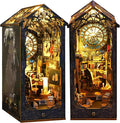 DIY Book Nook Kit - DIY Miniature Dolls House Kit with Furniture and LED Light, 3D Puzzle Wooden Art Bookends, Model Kits for Adults to Build (Covenant Church)