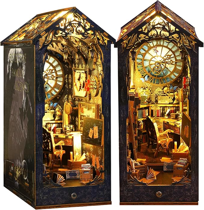 DIY Book Nook Kit - DIY Miniature Dolls House Kit with Furniture and LED Light, 3D Puzzle Wooden Art Bookends, Model Kits for Adults to Build (Covenant Church)