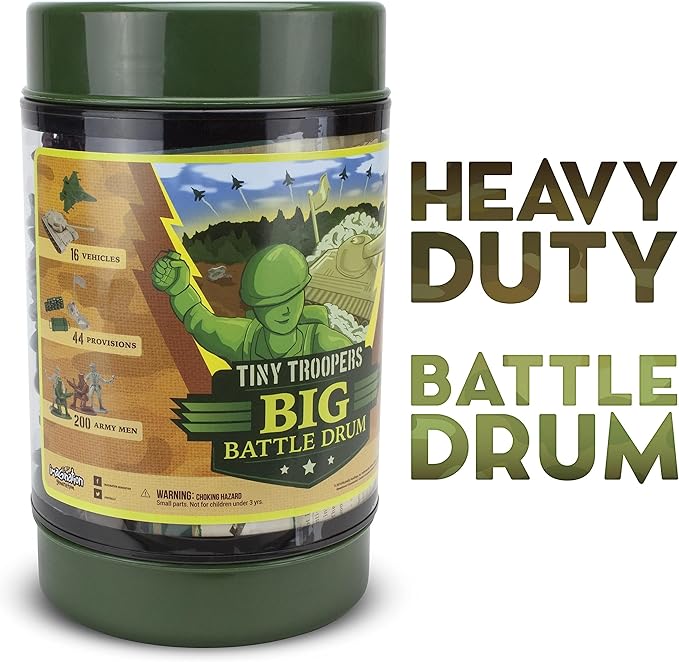 Imagination Generation Army Men Big Battle Playset Deluxe Army Toys and Green Army Men - Set Includes Tan and Green Army Men, Tanks, Jets, Walls, Helis, Battlefield Mat and More (260 pcs)