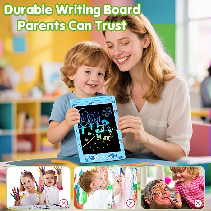 4 Pack LCD Writing Tablet for Kids, 8.5 Inch Colorful Doodle Board Drawing Pad, Party Favor Educational Learning School Prize Birthday Gifts for Boys Girls Age 3 4 5 6 7 8