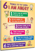 ZOCO – 6 Anger Control Strategies Posters (5-Pack) – Calm Down and Manage Emotions for Toddlers – Classroom Behavior Management for Preschool, Daycare, and Homeschool – Made in USA