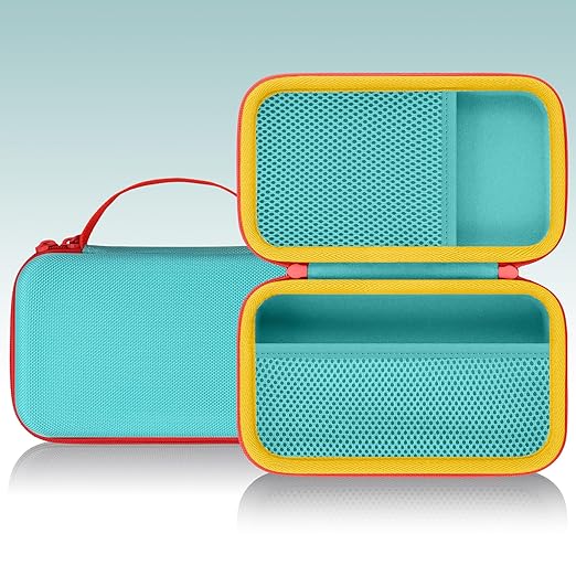 co2CREA Storage Organizer Case for 3D Printing Pen Set, Hard Case Compatible with SCRIB3D P1/Advanced, MYNT3D Super/Advanced, 3Doodler Start+/Flow/PRO and Filament Refill（Green Case +Red Zipper）