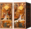 Book Nook Kit, DIY Miniature Dollhouse Booknook Kit, 3D Wooden Puzzle Bookend Bookshelf Insert Decor with LED Light for Teens and Adults (Phantom of The Opera)