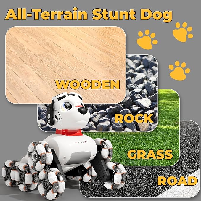 Remote Control Robot Dog Toy, Robot Pet Dog for Kid Boys 8-12, 8WD Gesture Sensing Rc Stunt Car with Light and Music, Toys Birthday Gifts for Boys Age 8,9,10,11,12