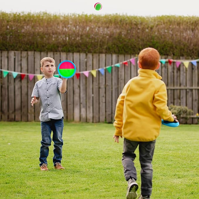 Ayeboovi Kids Toys Toss and Catch Ball Set with 6 Paddles 3 Balls Outdoor Games for Kids Beach Pool Yard Games Toys for 3-12 Years Old Boys Girls Kids Adults Family Birthday Gift Stocking Stuffers