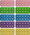 Ten Frame Pop Math Manipulatives - Set of 10 Silicone Fidget Toys for Kindergarten Classrooms - Engaging Educational Counting & Addition Toys for Kids 3 4 5 Years Old