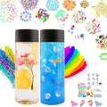 Sensory Bottles Kits Supplies Sensory Toys for Toddlers1-3, Calm Down Corner Supplies with Glitter, 2 Containers（2XL）…