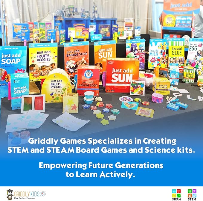 Griddly Kids Oversight – Educational & Fun Strategy Board Game for Family Game Night, Fast-paced Board Games for Adults & Children Alike, Ideal STEM Toys & Kids Games Gift for Children Ages 7+