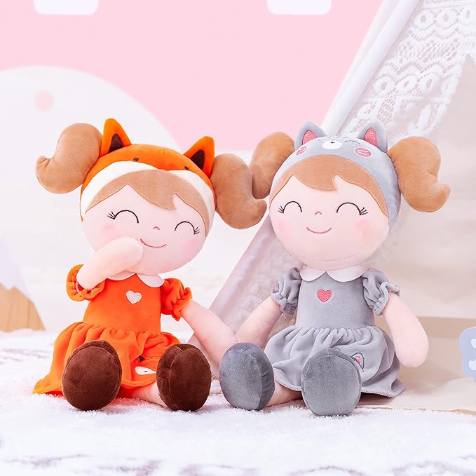 Gloveleya Personalized Doll with Your Name - Cute Brown Deer Custom Soft Plush Doll for Girls Plush Doll Customized Gifts - Muñecas de Trapo Personalizadas para Niñas