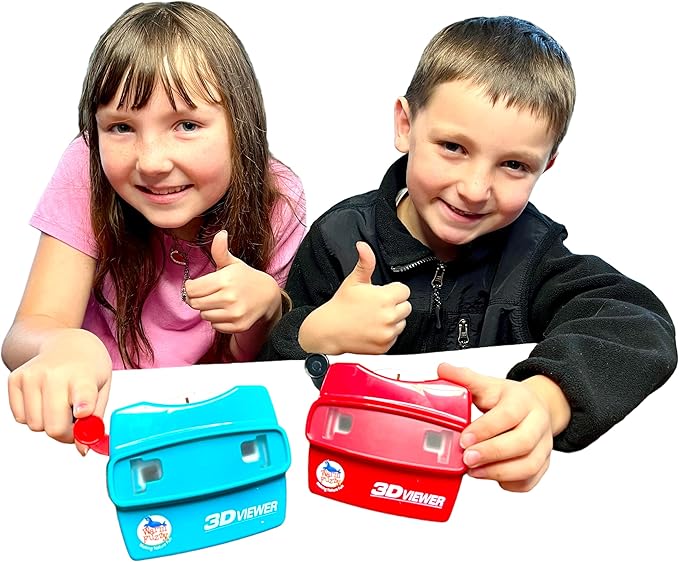 WARM FUZZY Toys 3D Viewfinder (Space) - Viewfinder for Kids & Adults, Classic Toys, Slide Viewer, 3D Reel Viewer, Retro, Vintage Toys with 3 Reels - Contains 21 High Definition 3D Images