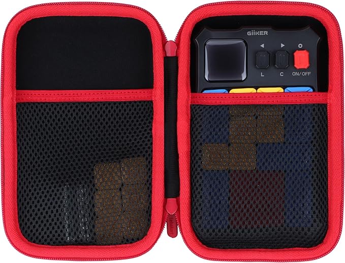 Storage Case Compatible with GiiKER Super Slide Puzzle Original 500+ Challenges Brain Teaser Puzzle (Black + Red Case)