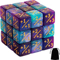 24 Pieces MTG Dice Counters Plus 1 Counter D6 Dice Set Life Tokens for MTG TCG Magic Cards Game Accessories, Blue&Purple