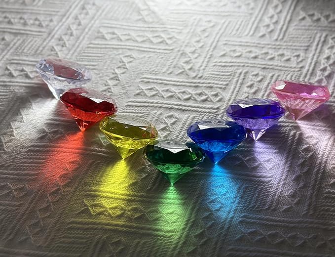 Niceup 56pcs Heart and Diamond Diving Gems 1.57in Tressure Box Easter Egg Filler Princess Party Decoration Favors Crystal Acrylic Heart Shape Gemstones for Summer Swimming Training Pool Toys
