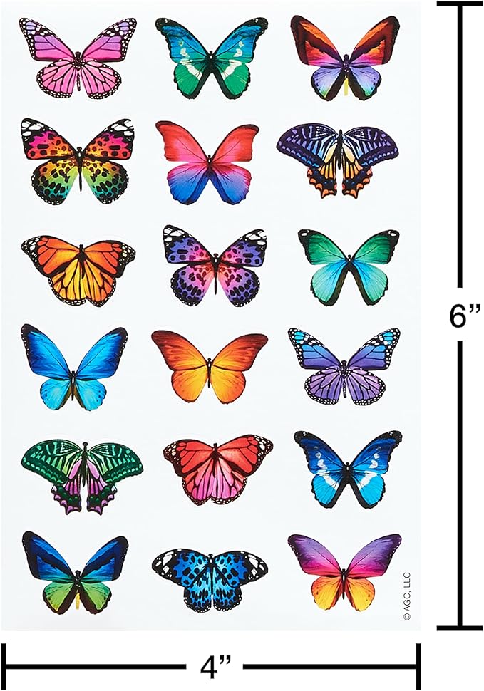 American Greetings 867-Count Bulk Stickers for Kids, Butterflies and Flowers