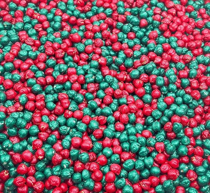 Colored Chickpeas for Sensory Play and Sensory Bins - Many Different Seasonal Colors (4 Cups, Christmas1)