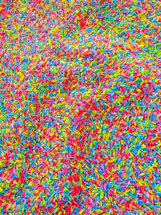 Sensory Bin Filler for Sensory Table - Colored Rice for Sensory Play (Summer Rice)