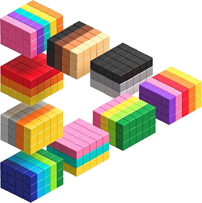 PIXIO Noir - Tiny Magnetic Blocks Building Toy in The Pixel Art Style with Free App - 5/16" Plastic Cubes with 6 Magnets Inside - Open Ended Toy - Creativity Toy for Ages 6+ - 60pcs