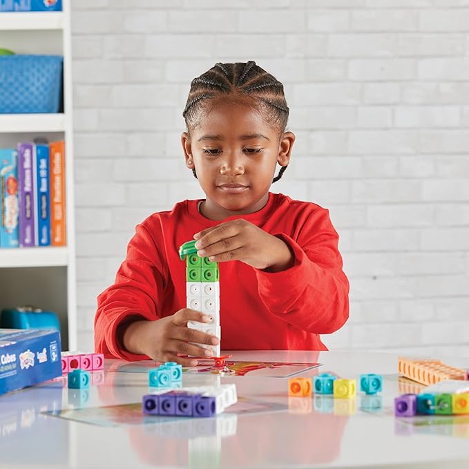hand2mind Numberblocks MathLink Cubes 11-20 Activity Set, 30 Numberblocks Activities Linked to TV Episodes, 155 NumberBlocks MathLink Cubes, Numberblocks Toys, Math Cubes, Homeschool Supplies