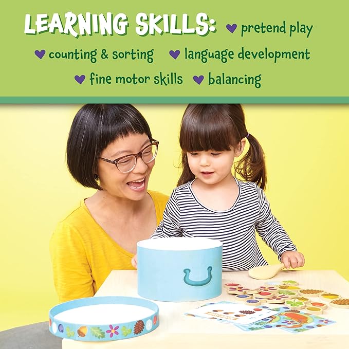 Peaceable Kingdom Acorn Soup Game - Educational Games for Toddlers, Includes Instructions and Parent Guide - 2 Year Old and Up