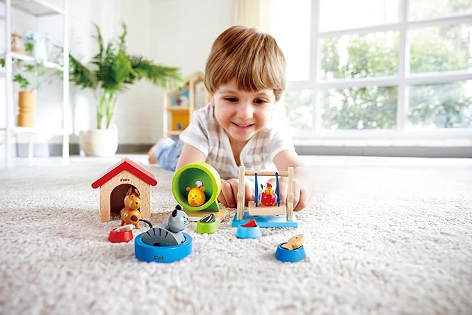 Hape Family Pets Wooden Dollhouse Animal Set 2