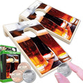 Coinhole Desktop Coin Bouncing Party Game Set | Tabletop Cornhole Board Game | Small Cornhole Travel Game Includes Coins