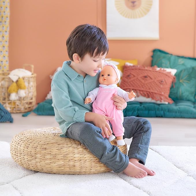 Corolle Lise - 14" Soft Baby Doll with Vanilla Scent, Pink Outfit & Sleeping Eyes for Girls Ages 18 Months+, Cute Reborn Realistic Baby Dolls for 2 Year Old Girls