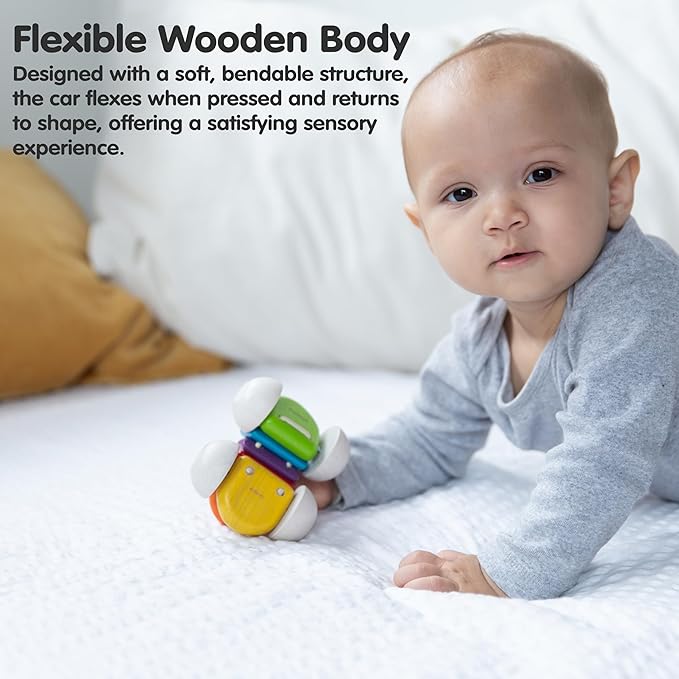 PlanToys® Move & Groove Starter Bundle – Wooden Baby Activity Set | Montessori Push Pull Toy for Infants & Toddlers | Eco-Friendly Crawling, Pushing & Rolling Toys for Motor Skill Development