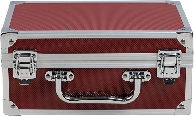 Ursae Minoris Elite Red Aluminum Box with Handle for 30 Certified or Certified-Style Coin Holders NGC, PCGS, ANACS, Elite, Lighthouse, BCW
