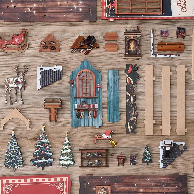 Book Nook Kit - DIY Miniature House Kit Bookshelf Decor 3D Wooden Dollhouses for Adults Teens LED Book Nook Kits for Adults Unique Birthday for Family and Friends