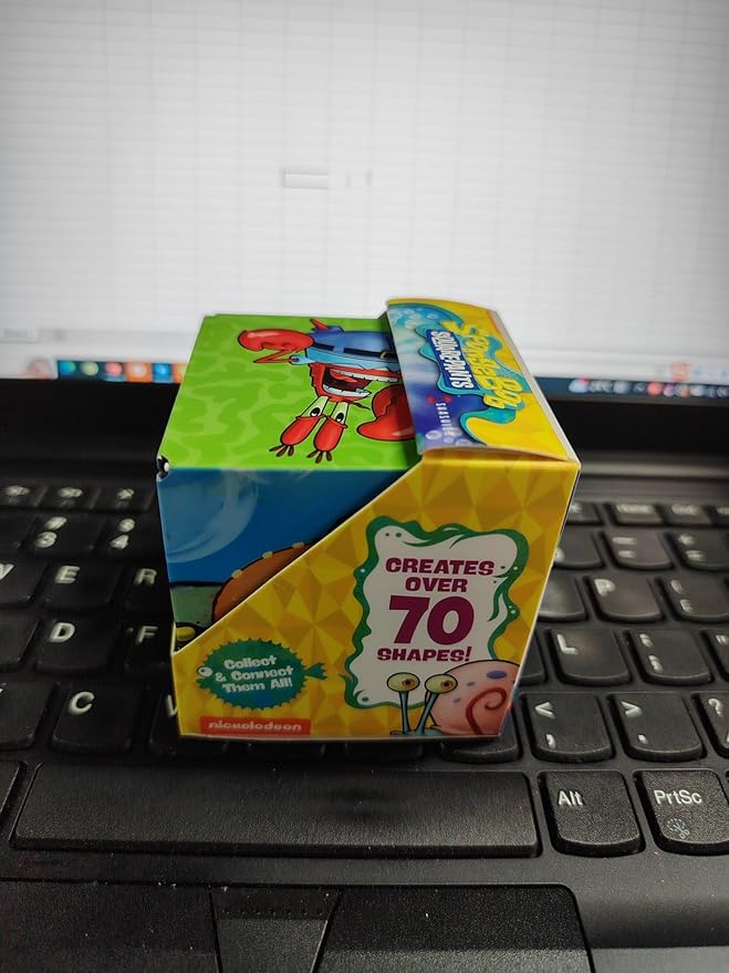 SHASHIBO Spongebob Squarepants Shape Shifting Box - STEM Magnetic Fidget Cube That Transforms Into Over 70 Shapes, Download Fun in Motion Toys Mobile App (Krusty Krab)
