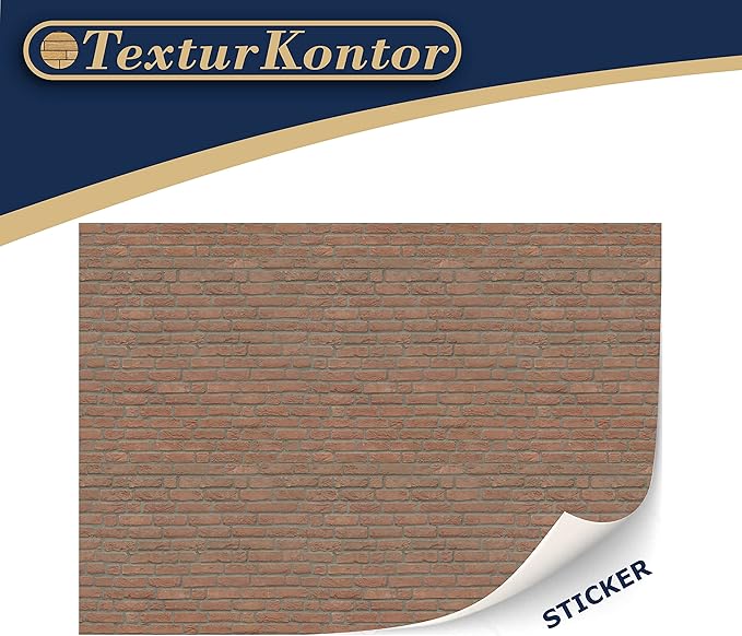 3 Sheets Self-Adhesive Wall Cladding for Dollhouse 1:12 Scale (Clay Bricks)