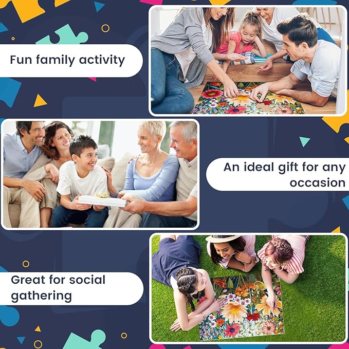 Jigsaw Puzzles 300 Pieces for Adults, 300 Pieces Flower Puzzle Recycled Cardboard Paper Puzzles Coolest Challenging Puzzles for Kids Adults Elderly 20.5 * 15IN