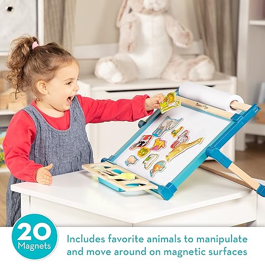 Melissa & Doug Wooden Animal Magnets Set (20 Pieces) – Farm, Zoo & Pet Fridge Magnets in Storage Box – Montessori Preschool Learning Toys for Toddlers & Kids Ages 2+ - FSC-Certified