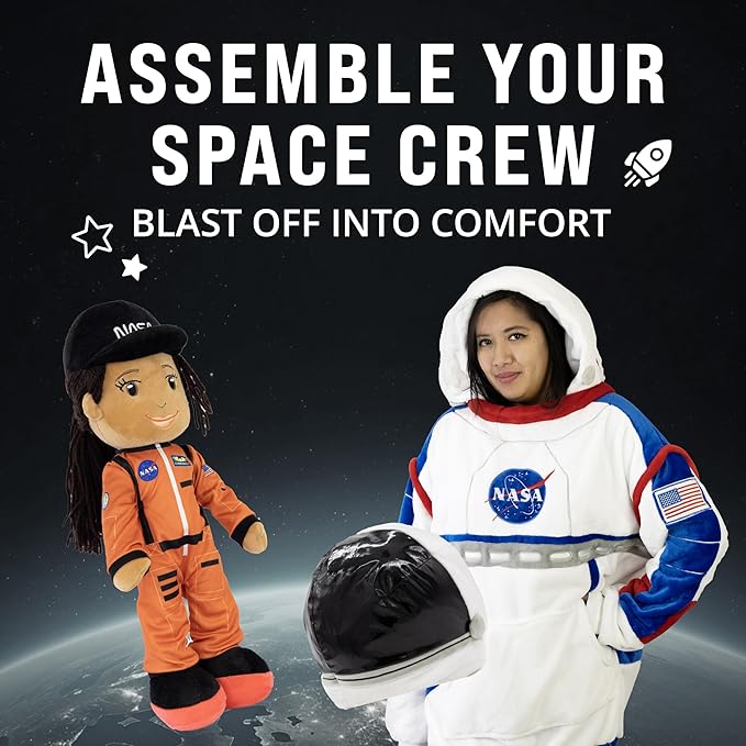 Playtime by Eimmie - 14” Julie NASA Doll - Soft Baby Doll - Plush Rag Dolls for 2 Year Old Girls & Boys, Toddler & Infants - Astronaut Plush Washable Doll - Astronaut Plush Toy - Astronaut Doll