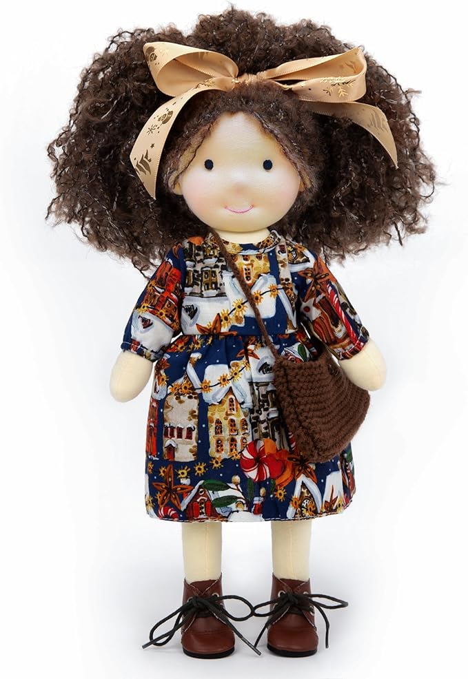BlissfulPixie Easter Waldorf Doll - Handmade Rag Doll Plush Doll Birthday Present with Beautiful Present Box-Olivia 12"