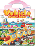 Reusable Sticker Book for Toddlers 2-4 Years, Stickers for Kids, Toddler Craft Activities, Toddler Travel Toys Ages 2+ Boy Girl Birthday Gifts